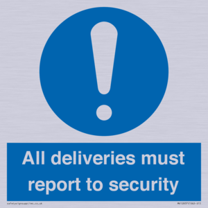 All deliveries must report to security